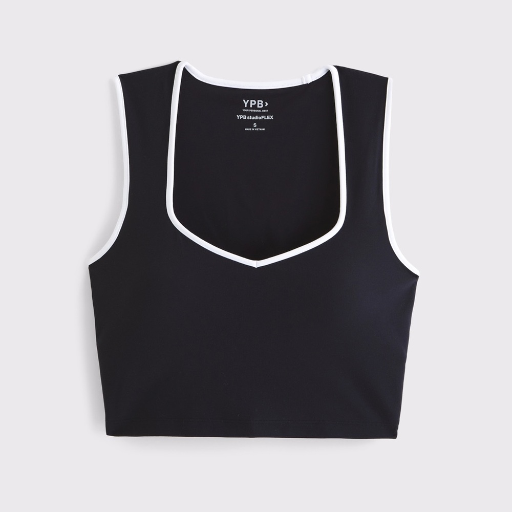 Abercrombie & Fitch Black YPB studioflex portrait tank sports bra